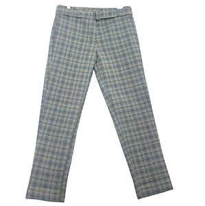 Evidnt Los Angeles Glen Check Plaid Crop Pants Size M Blue/Black